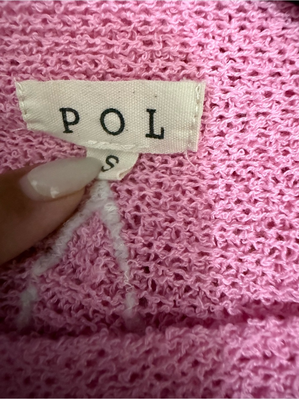 POL Bubblegum Star Patch Cropped Knit top size S euc - Picture 6 of 7